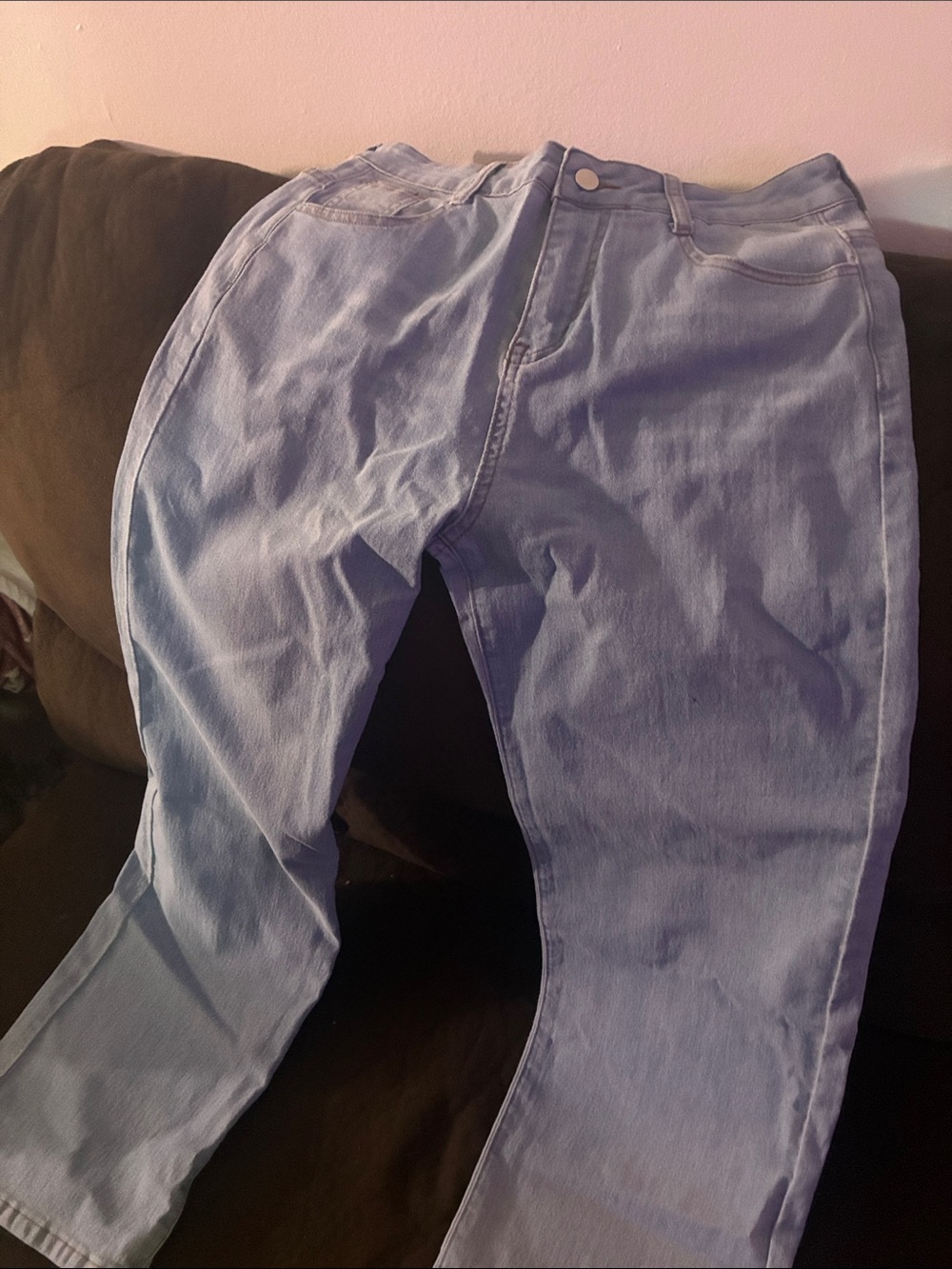 Women's Straight Leg High-Rise Jeans in Light Blue